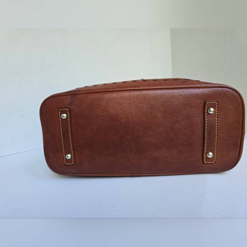 Dooney & Bourke Brown Leather Satchel - Picture 13 of 16